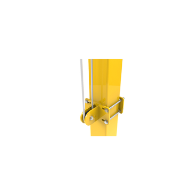 3M DBI-SALA Flexiguard A-Frame Rail Adjustable Height Anchor System - 2 User - Yellow - 16 - 22.5 ft Height - 30 ft Width - 8517781