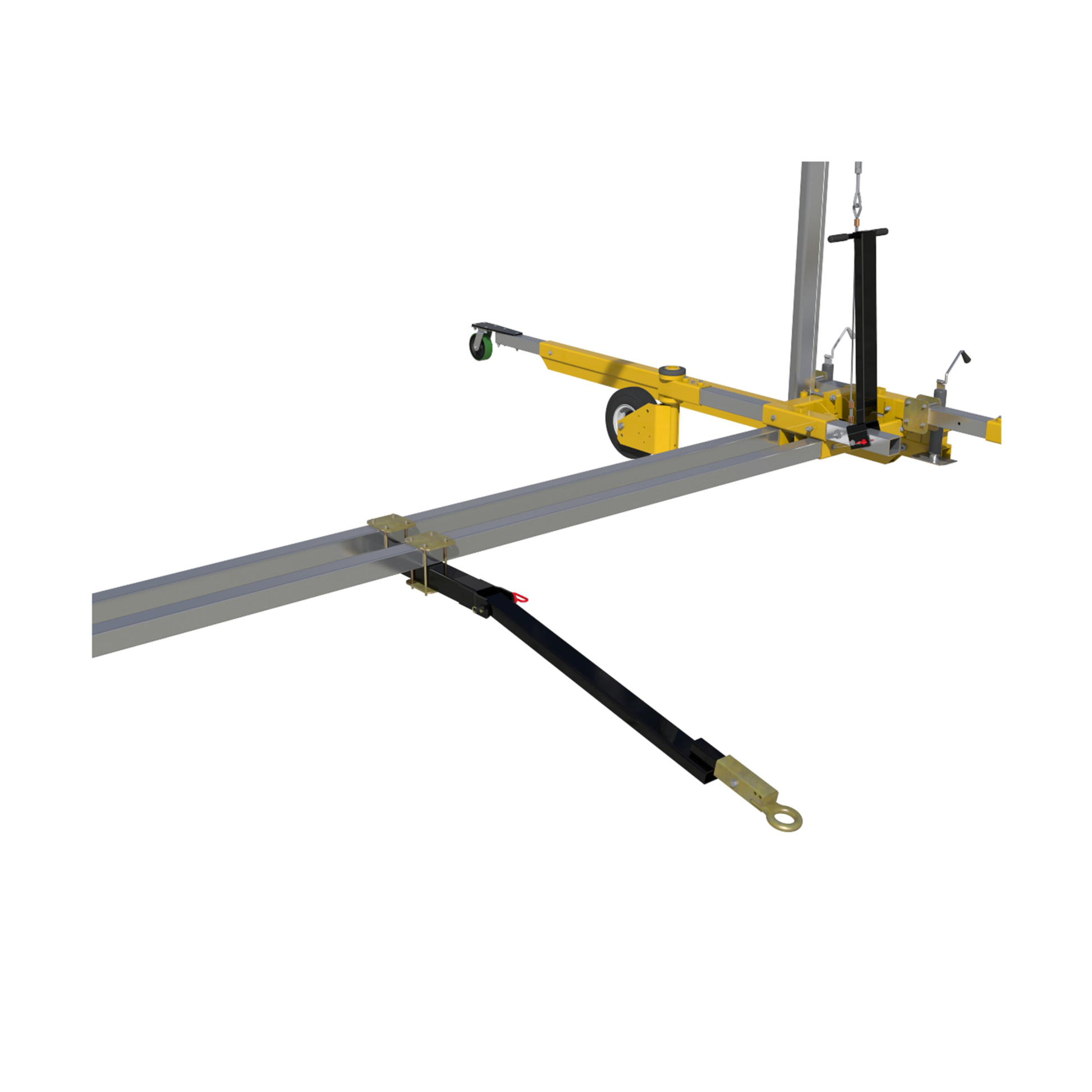 3M DBI-SALA Flexiguard A-Frame Rail Adjustable Height Anchor System - 2 User - Yellow - 16 - 22.5 ft Height - 30 ft Width - 8517781