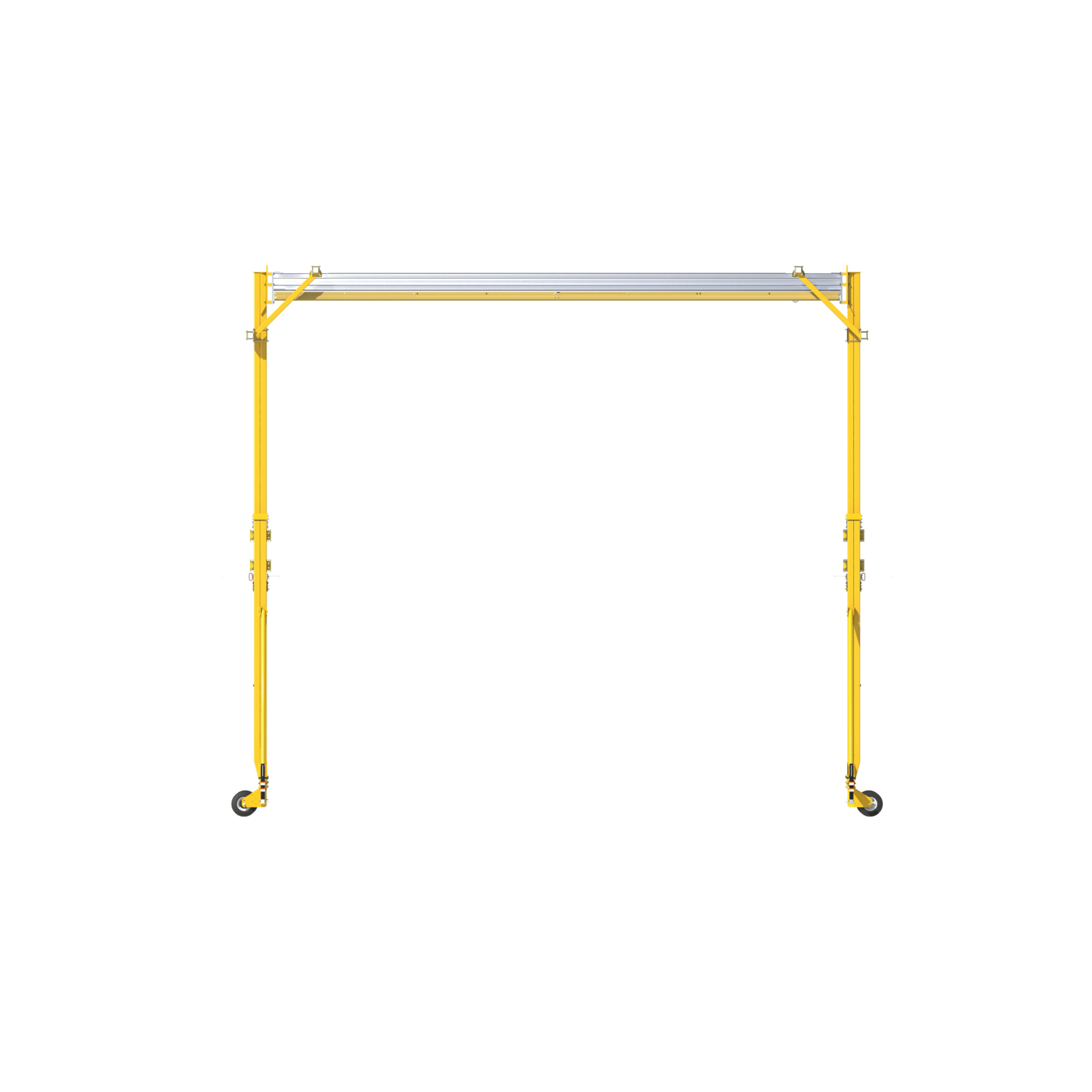 3M DBI-SALA Flexiguard A-Frame Rail Adjustable Height Anchor System - 2 User - Yellow - 16 - 22.5 ft Height - 30 ft Width - 8517781