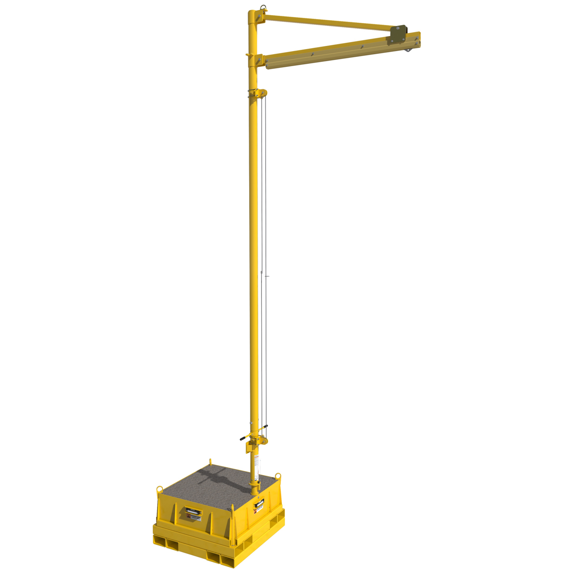 3M DBI-SALA Flexiguard Counterweight Jib Fixed Height Anchor System without Concrete - 1 User - 23.67 ft High - 8 ft - 8517754