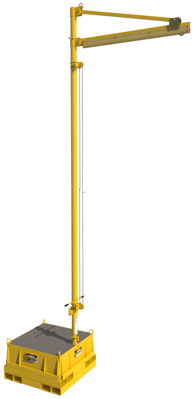 3M DBI-SALA Flexiguard Counterweight Jib Fixed Height Anchor System without Concrete - 1 User - 23.67 ft High - 8 ft - 8517754