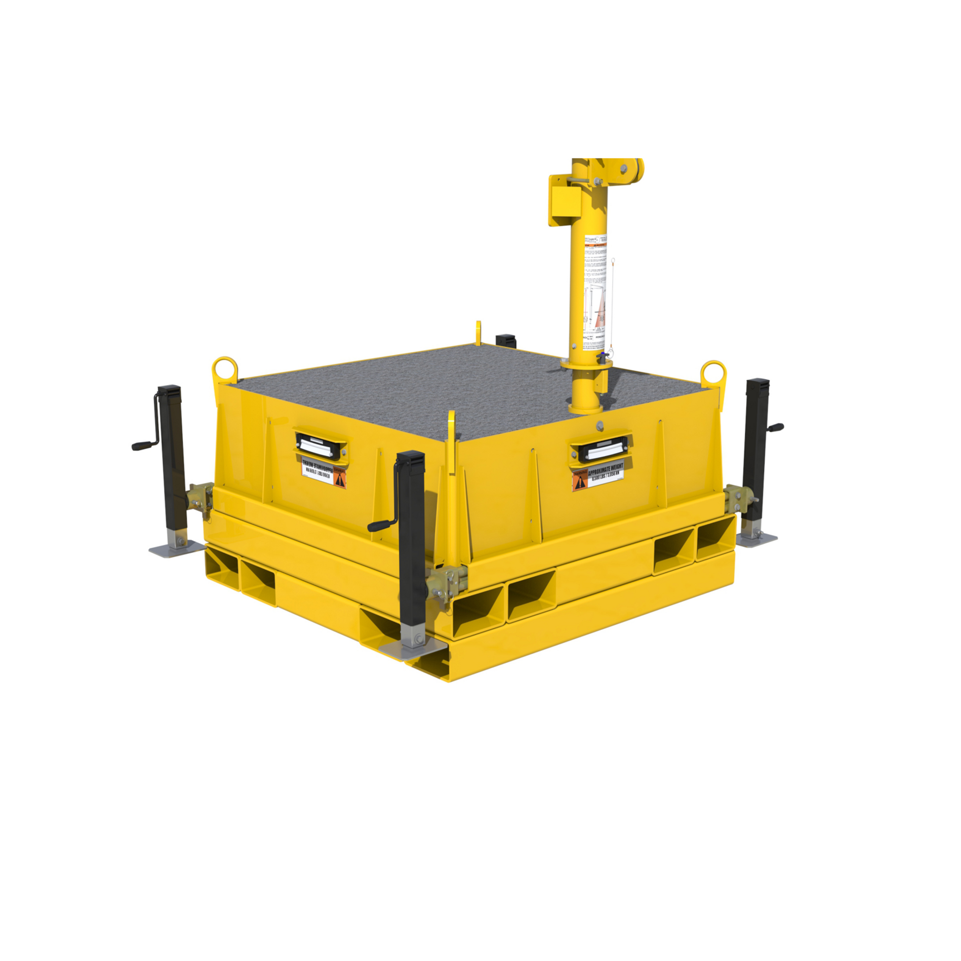 3M DBI-SALA Flexiguard Counterweight Jib Fixed Height Anchor System without Concrete - 1 User - 23.67 ft High - 8 ft - 8517754