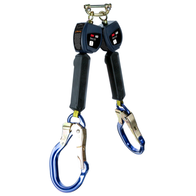 3M DBI-SALA Nano-Lok Personal Twin-Leg Self Retracting Lifeline - Web Aluminum Rebar Hook - - Blue - 6 ft. - Class 1 - ANSI - 3100553