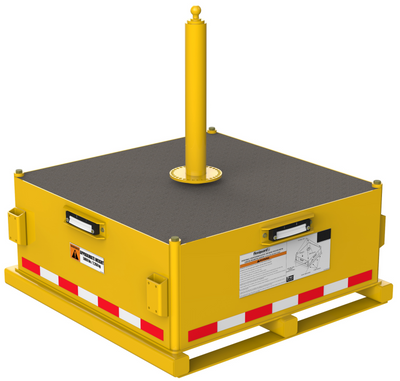 3M DBI-SALA Flexiguard Jib Counterweight Base with Concrete - Yellow - 5000 lb - 8530566