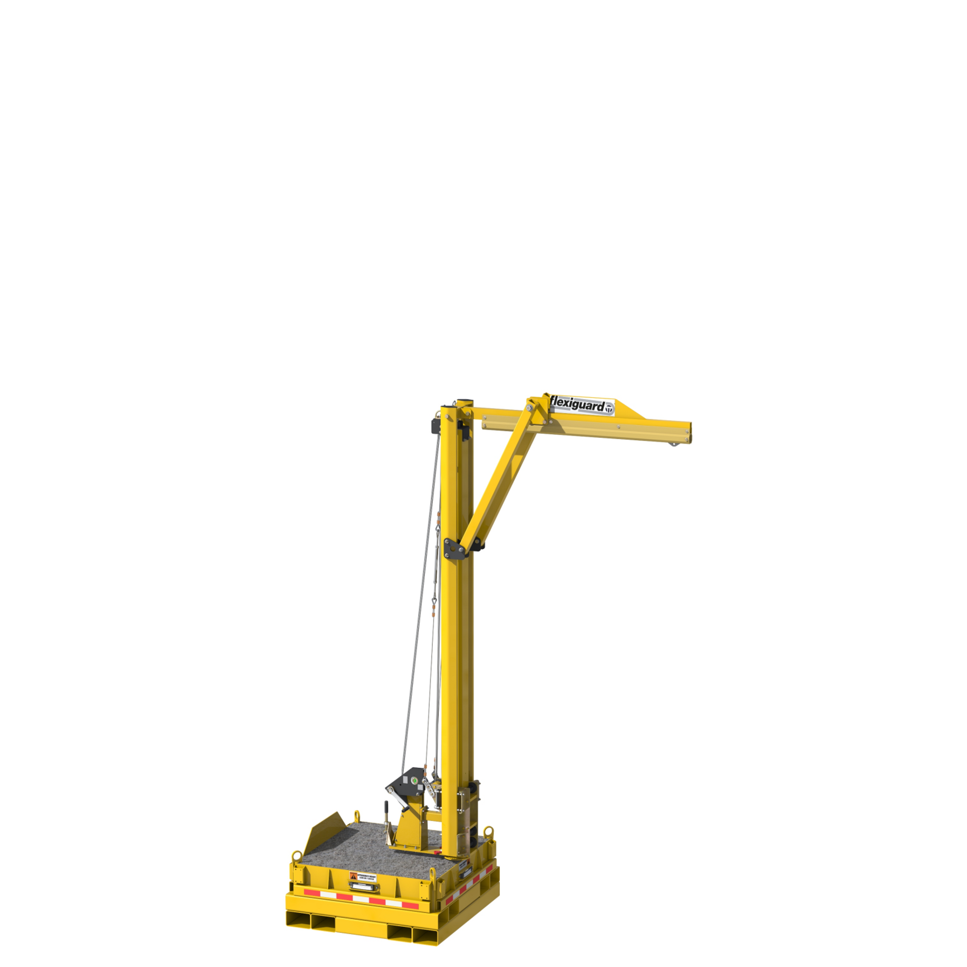 3M DBI-SALA Flexiguard Jib Counterweight Base with Concrete - Yellow - 5000 lb - 8530566