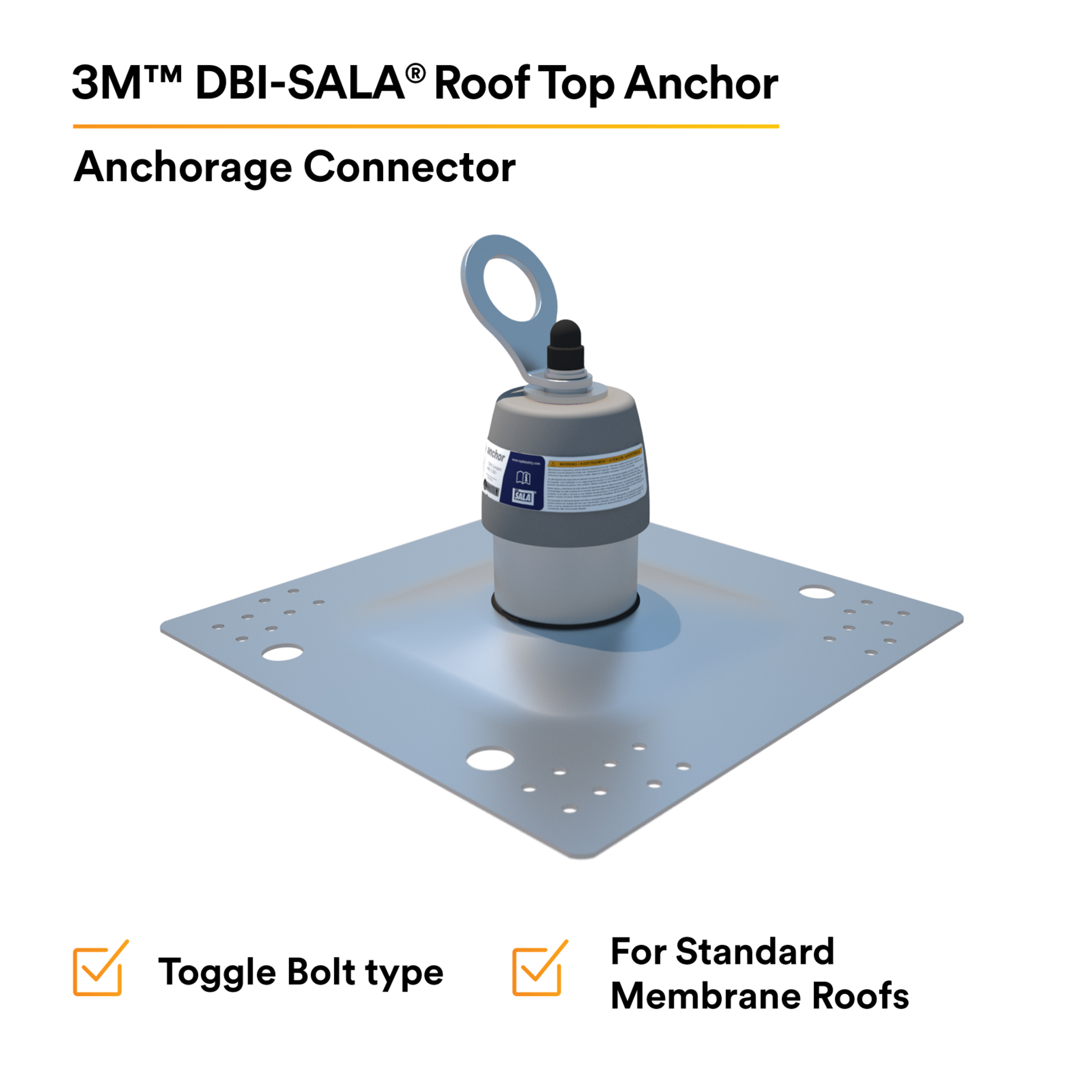 3M DBI-SALA Roof Top Anchor - For Standard Membrane Roofs - 2100139