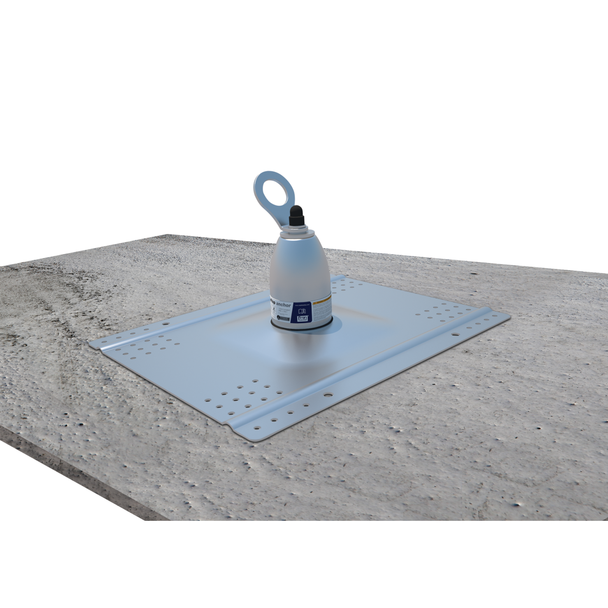 3M DBI-SALA Roof Top Anchor - For Metal - Concrete - Wood Roofs - Silver - 2100133
