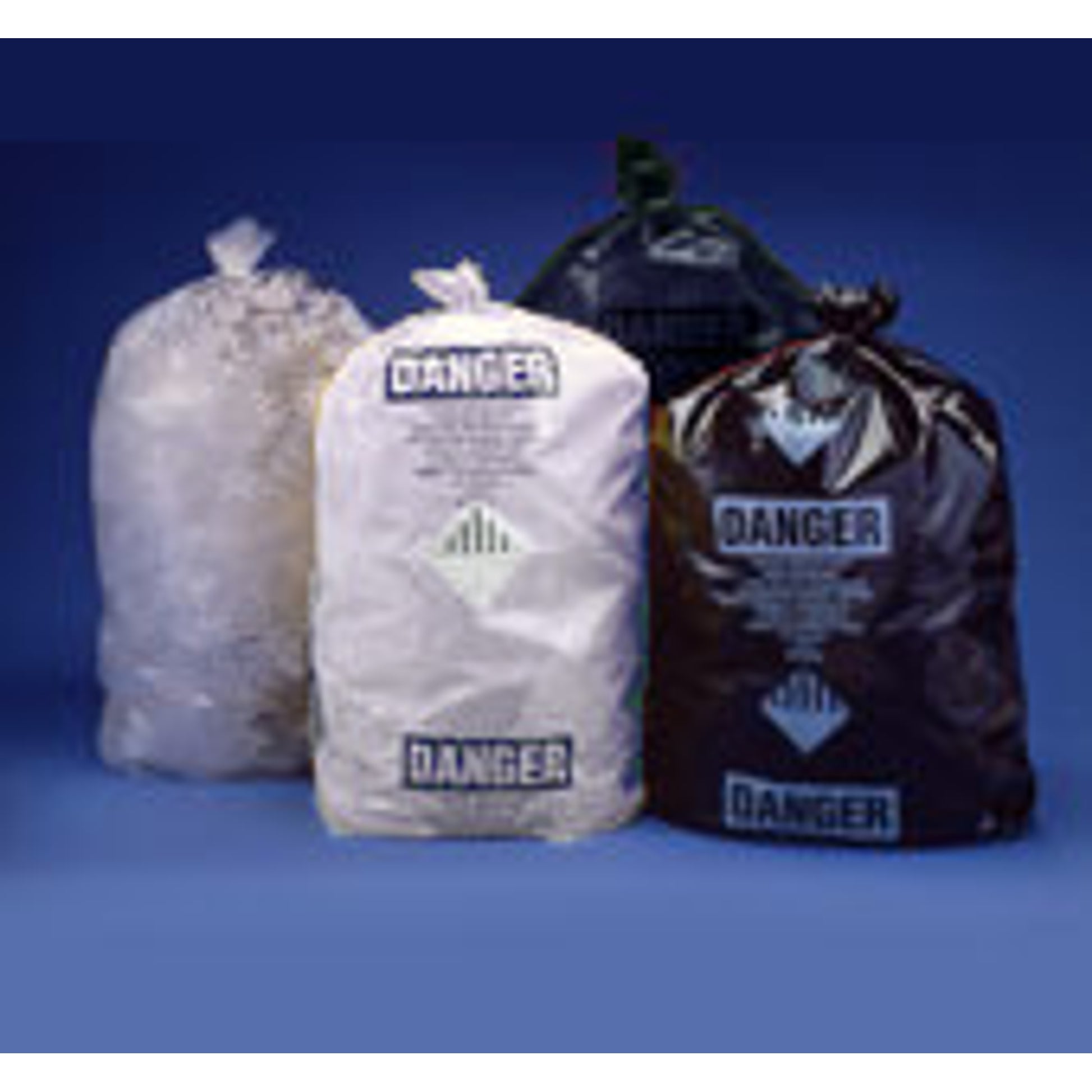 6 Mil Clear 33"x50" Printed Asbestos Bags 75/roll