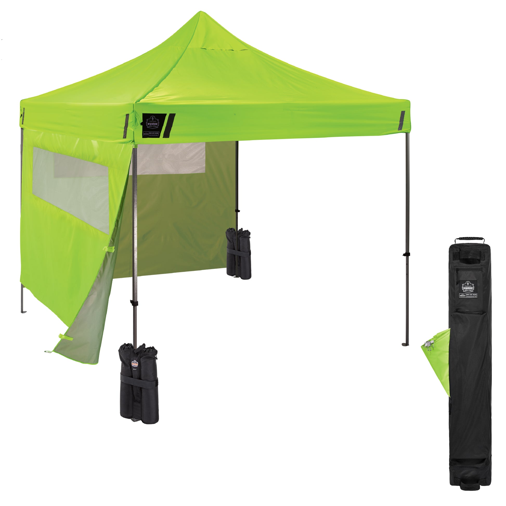 Ergodyne SHAX 6052 Heavy-Duty Pop-Up Tent Kit + Mesh Windows - 10ft x 10ft