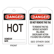 DANGER HOT TAGS - BACK 2 - DANGER HOT TAGS - BACK 2, 6.125X3, Rigid Vinyl