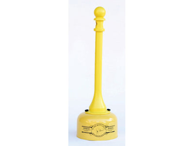 Justrite Metal and Poly Butt Can - 2 Gallon - Yellow - 1202