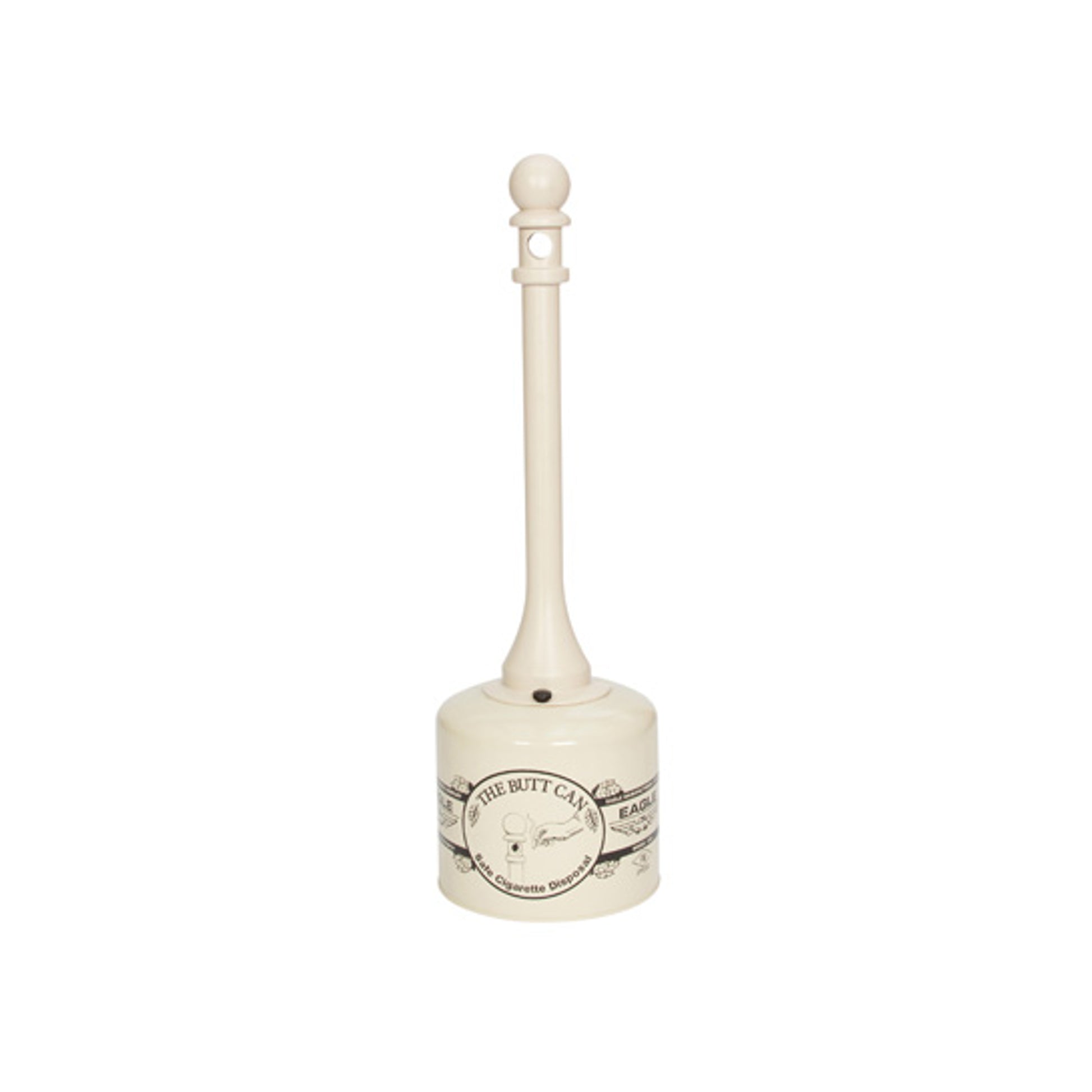 Eagle Metal and Poly Butt Can - 5 Gallon - Beige - 1205BEI