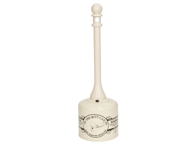 Justrite Metal and Poly Butt Can - 5 Gallon - Beige - 1205BEI