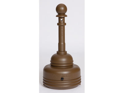 Justrite SafeSmoker Cigarette Receptacle - 5 Quart - Brown - 1206BROWN