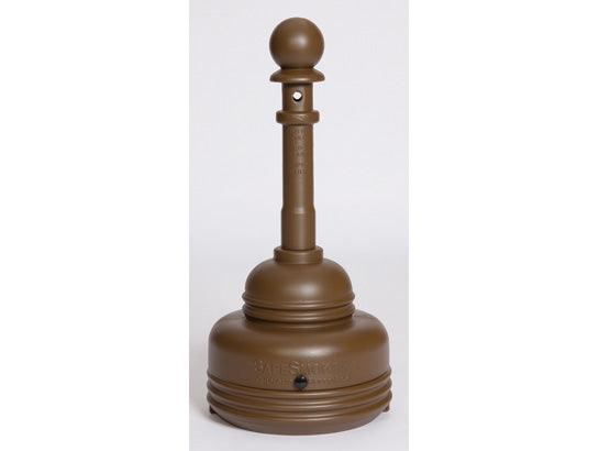 Justrite SafeSmoker Cigarette Receptacle - 5 Quart - Brown - 1206BROWN