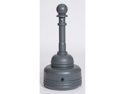 Justrite SafeSmoker Cigarette Receptacle - 5 Quart - Gray - 1206GRAY