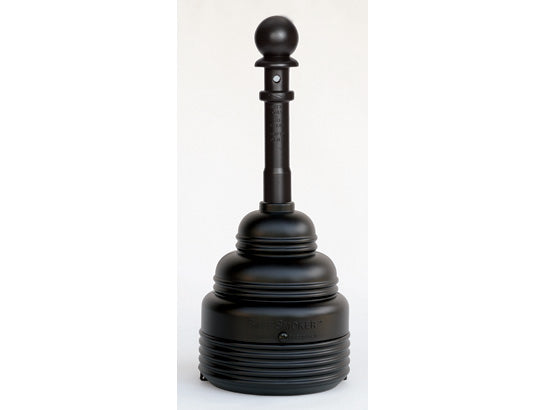Justrite SafeSmoker Cigarette Receptacle - 4 Gallon - Black - 1208BLACK
