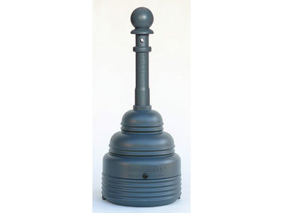 Justrite SafeSmoker Cigarette Receptacle - 4 Gallon - Gray - 1208GRAY