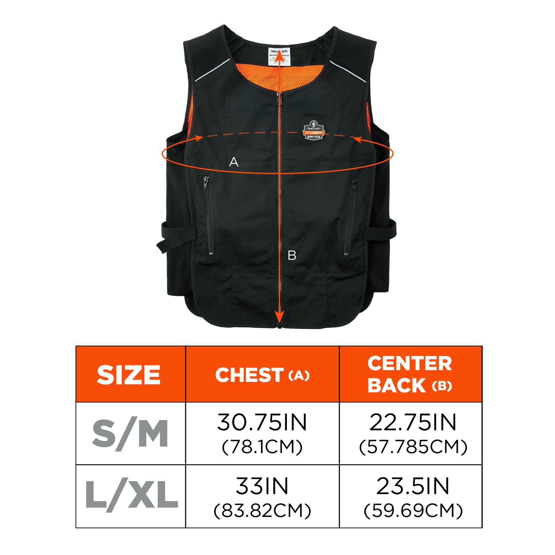 Ergodyne Chill-Its 6255 Lightweight Phase Change Cooling Vest - Vest Only