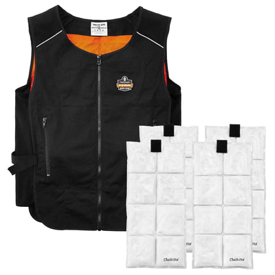 Ergodyne Chill-Its 6260 Lightweight Phase Change Cooling Vest with Rechargeable Ice Packs