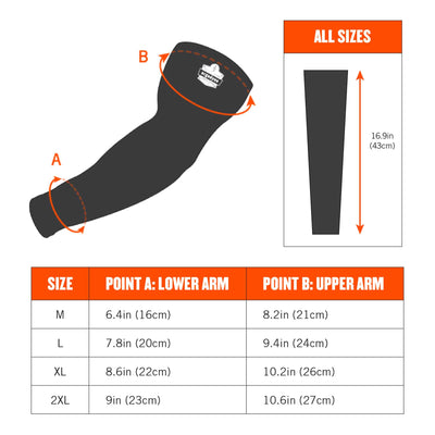 Ergodyne Chill-Its 6690 Cooling Arm Sleeves - Performance Knit (Pair) - Blue