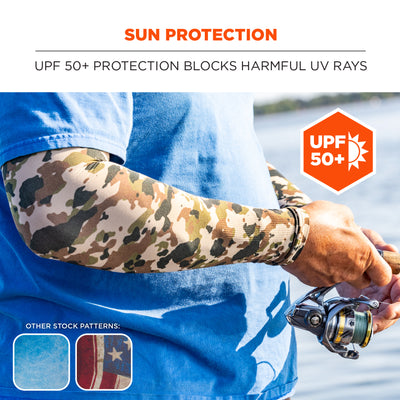Ergodyne Chill-Its 6695 Sun Protection Arm Sleeves (Pair) - Camo