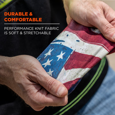 Ergodyne Chill-Its 6695 Sun Protection Arm Sleeves (Pair) - American Flag