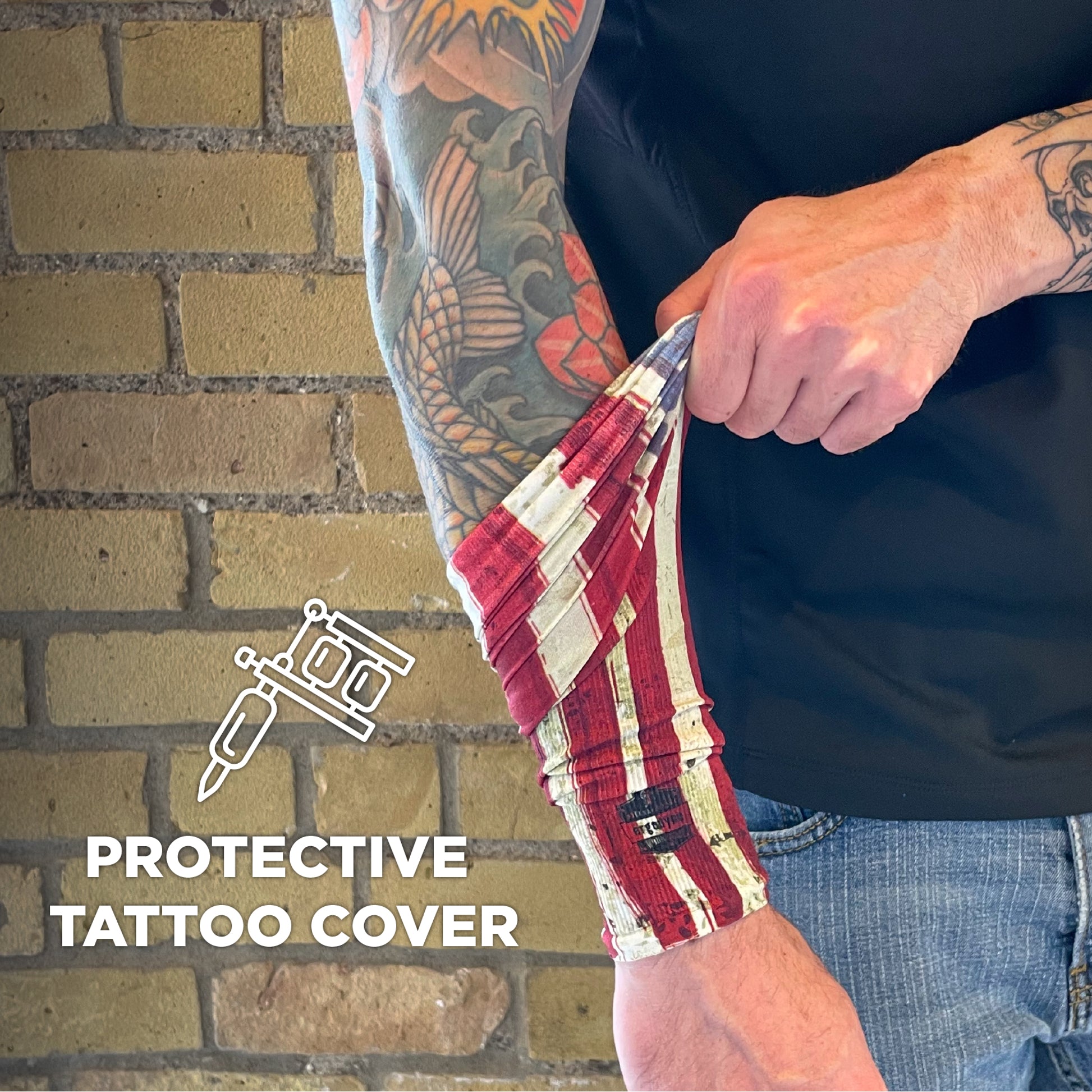 Ergodyne Chill-Its 6695 Sun Protection Arm Sleeves (Pair) - American Flag