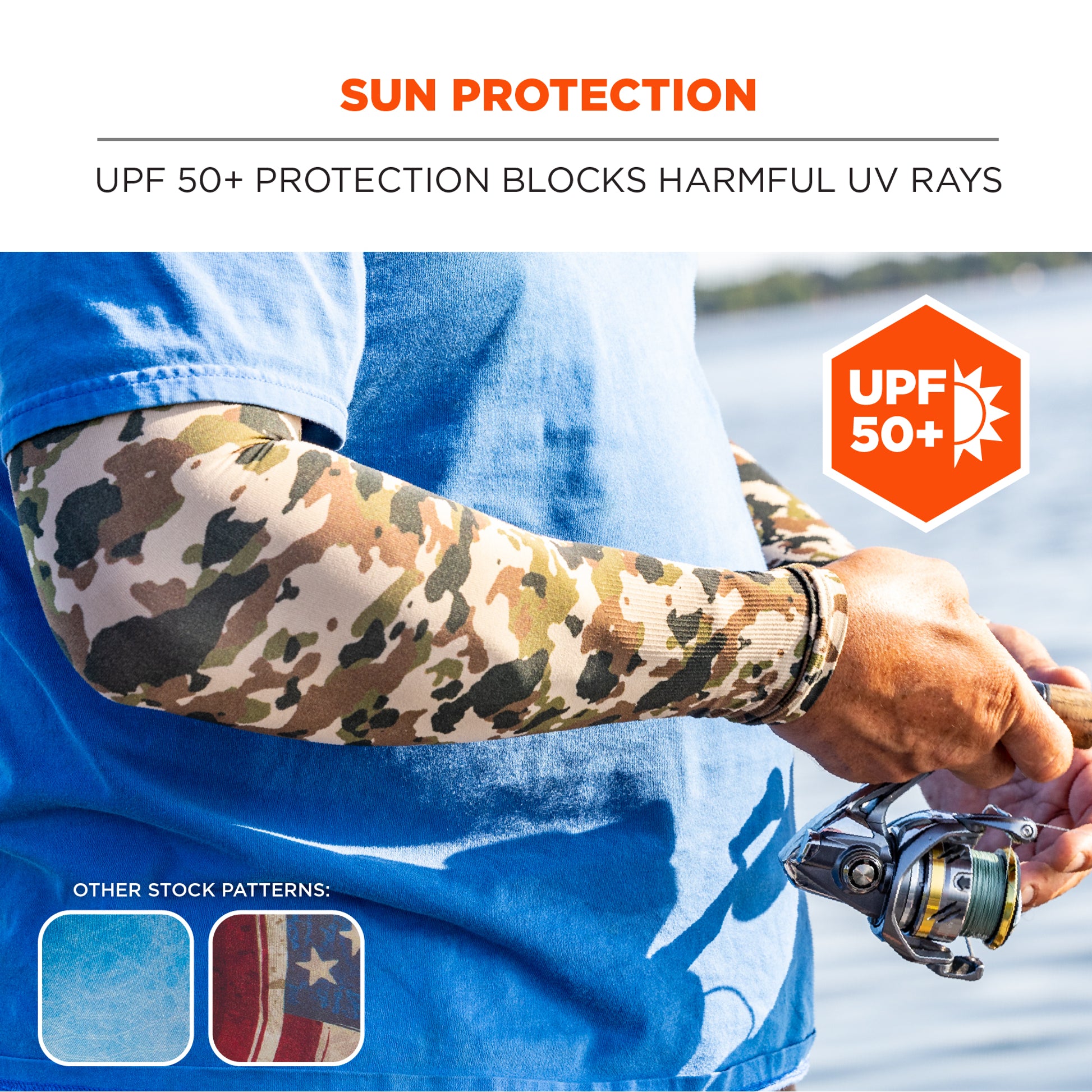 Ergodyne Chill-Its 6695 Sun Protection Arm Sleeves (Pair) - Blue