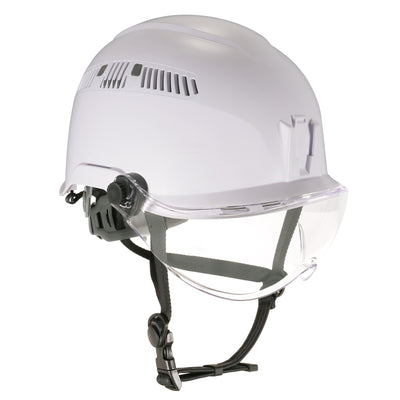 Ergodyne Skullerz 8975V Safety Helmet with Visor Kit and Adjustable Venting - Type 1, Class C - White