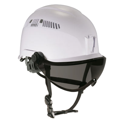 Ergodyne Skullerz 8975V Safety Helmet with Visor Kit and Adjustable Venting - Type 1, Class C - White