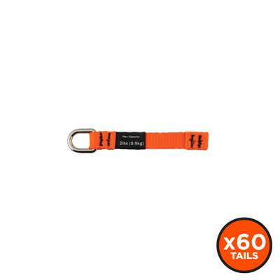 Ergodyne Squids 3700 Web Tool Tether Attachment - D-Ring Tool Tails - 2lbs - 60-pack