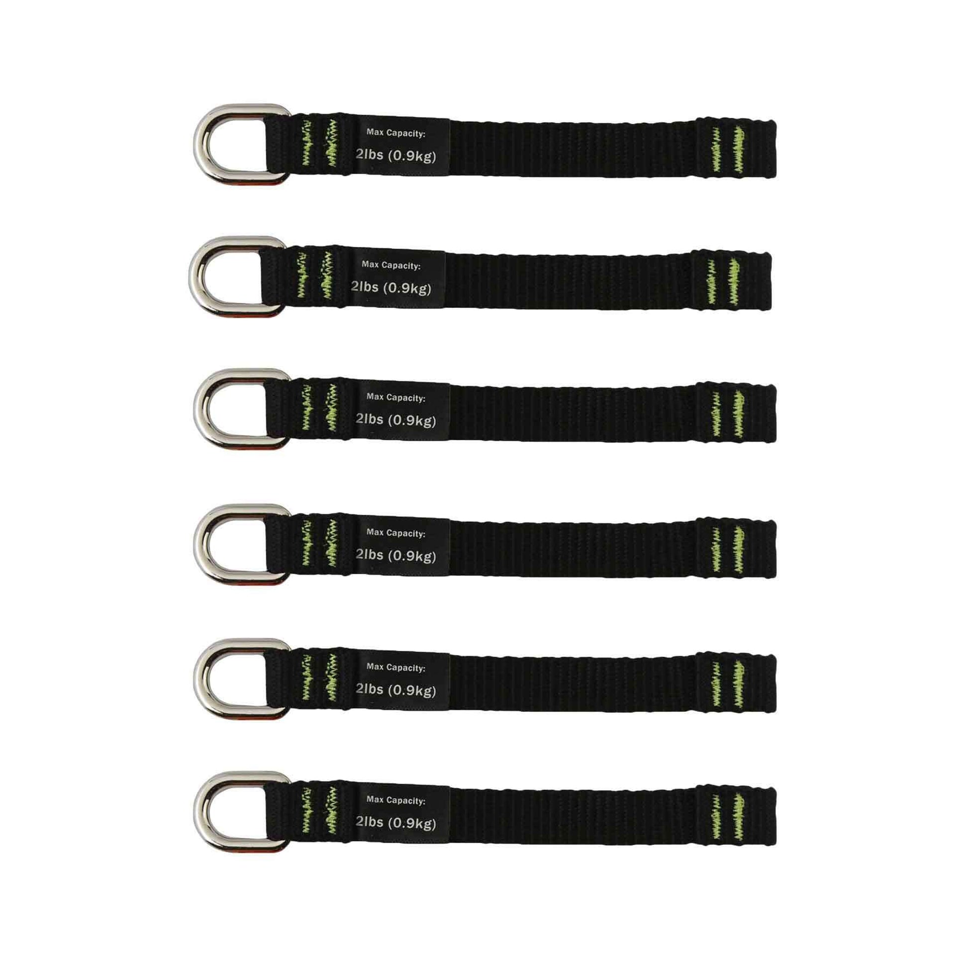 Ergodyne Squids 3700 Web Tool Tether Attachment - D-Ring Tool Tails - 2lbs - 5-pack