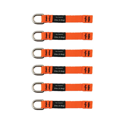 Ergodyne Squids 3700 Web Tool Tether Attachment - D-Ring Tool Tails - 2lbs - 5-pack