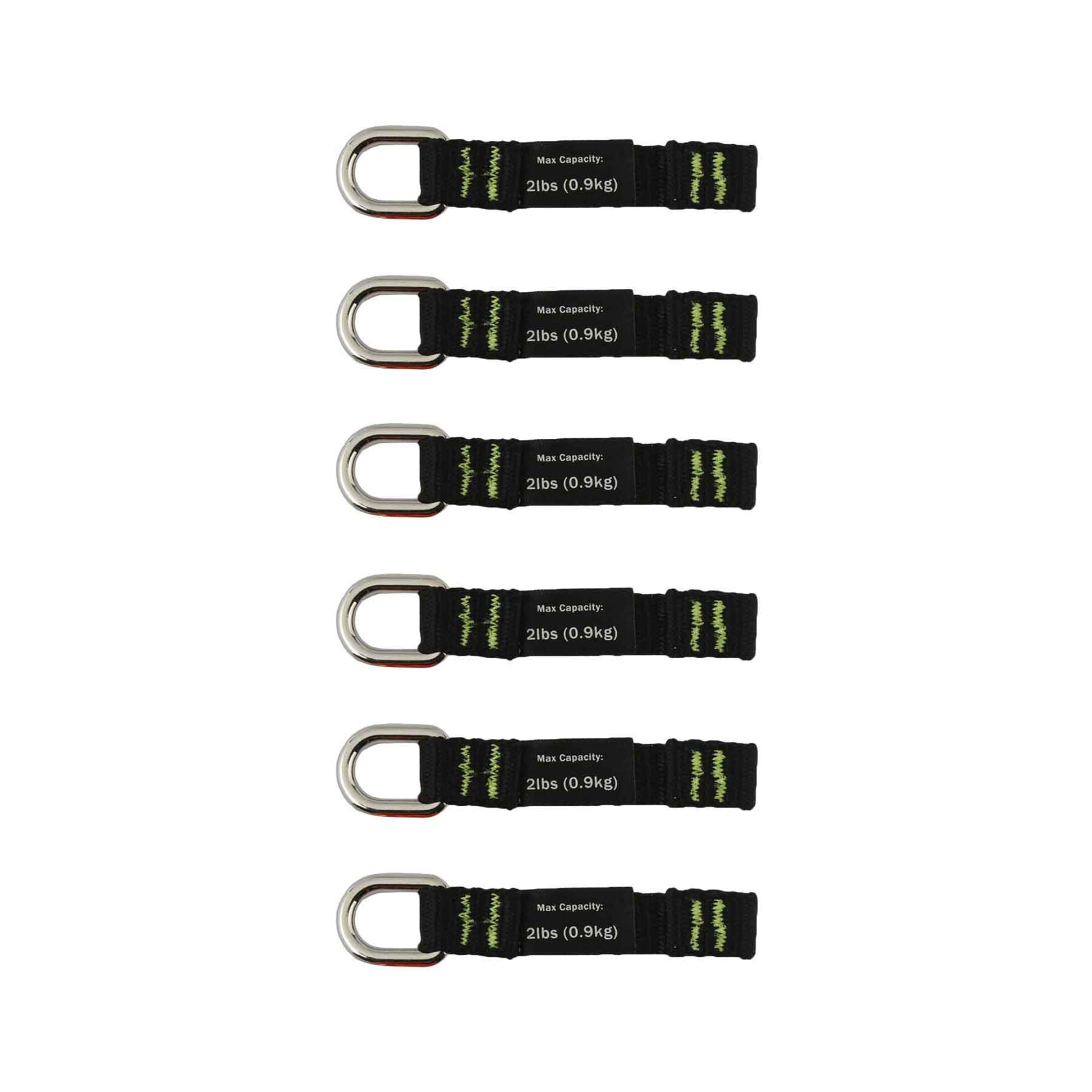 Ergodyne Squids 3700 Web Tool Tether Attachment - D-Ring Tool Tails - 2lbs - 5-pack