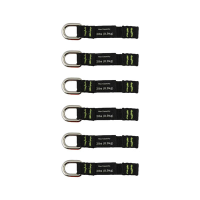Ergodyne Squids 3700 Web Tool Tether Attachment - D-Ring Tool Tails - 2lbs - 5-pack