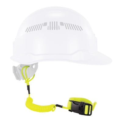 Ergodyne Squids 3157 Coiled Hard Hat Lanyard with Buckle - 2lbs / 0.9kg