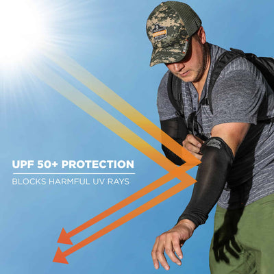 Ergodyne Chill-Its 6690 Cooling Arm Sleeves - Performance Knit (Pair) - Black
