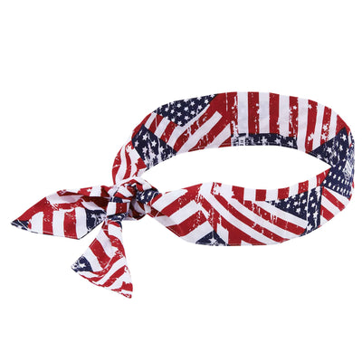 Ergodyne Chill-Its 6700 Evaporative Cooling Bandana Headband - Polymers, Tie Closure