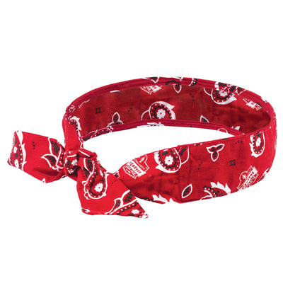 Ergodyne Chill-Its 6700 Evaporative Cooling Bandana Headband - Polymers, Tie Closure