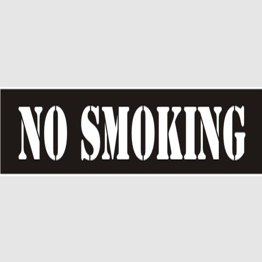 NO SMOKING STENCIL - NO SMOKING STENCIL, 6X22, Mylar