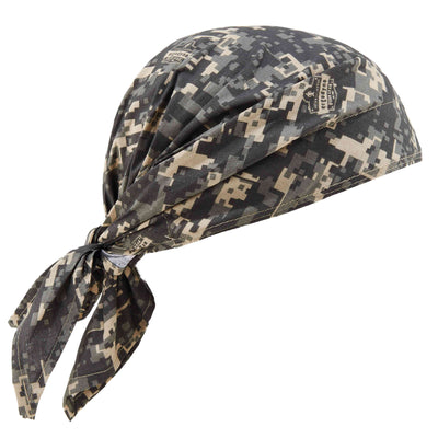 Ergodyne Chill-Its 6710 Evaporative Cooling Bandana Triangle Hat - Polymers, Tie Closure