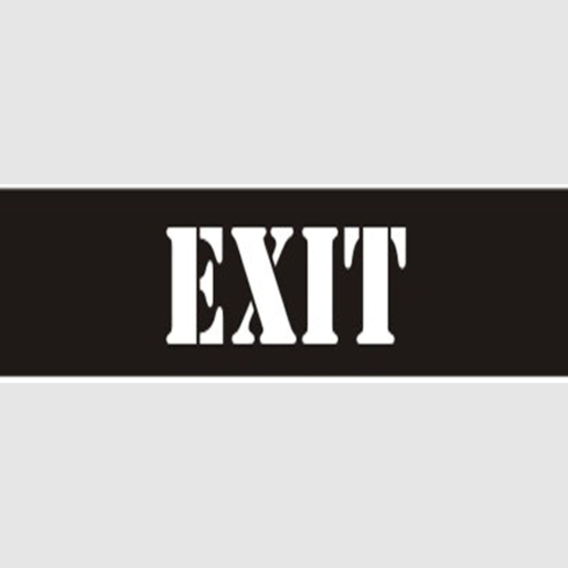 EXIT STENCIL - EXIT STENCIL, 6X22, Mylar