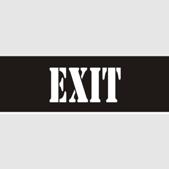 EXIT STENCIL - EXIT STENCIL, 6X22, Mylar