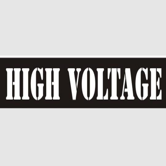 HIGH VOLTAGE STENCIL - HIGH VOLTAGE STENCIL, 6X22, Mylar