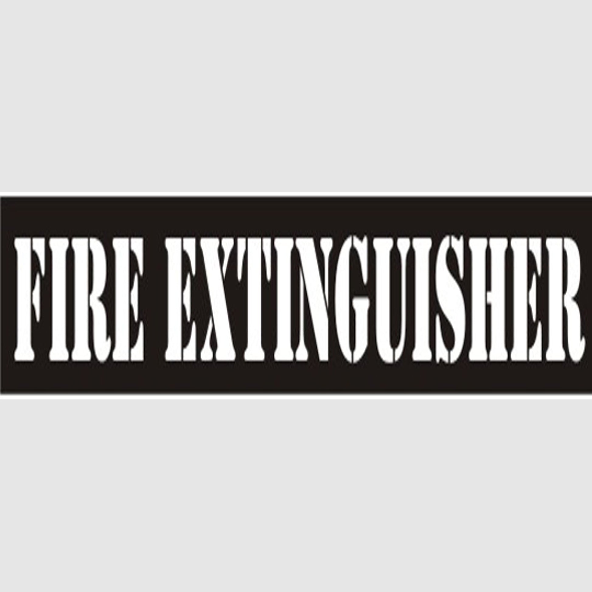 FIRE EXTINGUISHER STENCIL - FIRE EXTINGUISHER STENCIL, 6X22, Mylar