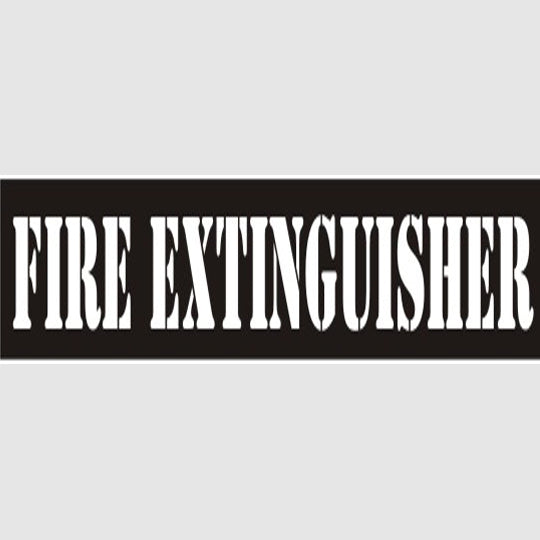 FIRE EXTINGUISHER STENCIL - FIRE EXTINGUISHER STENCIL, 6X22, Mylar
