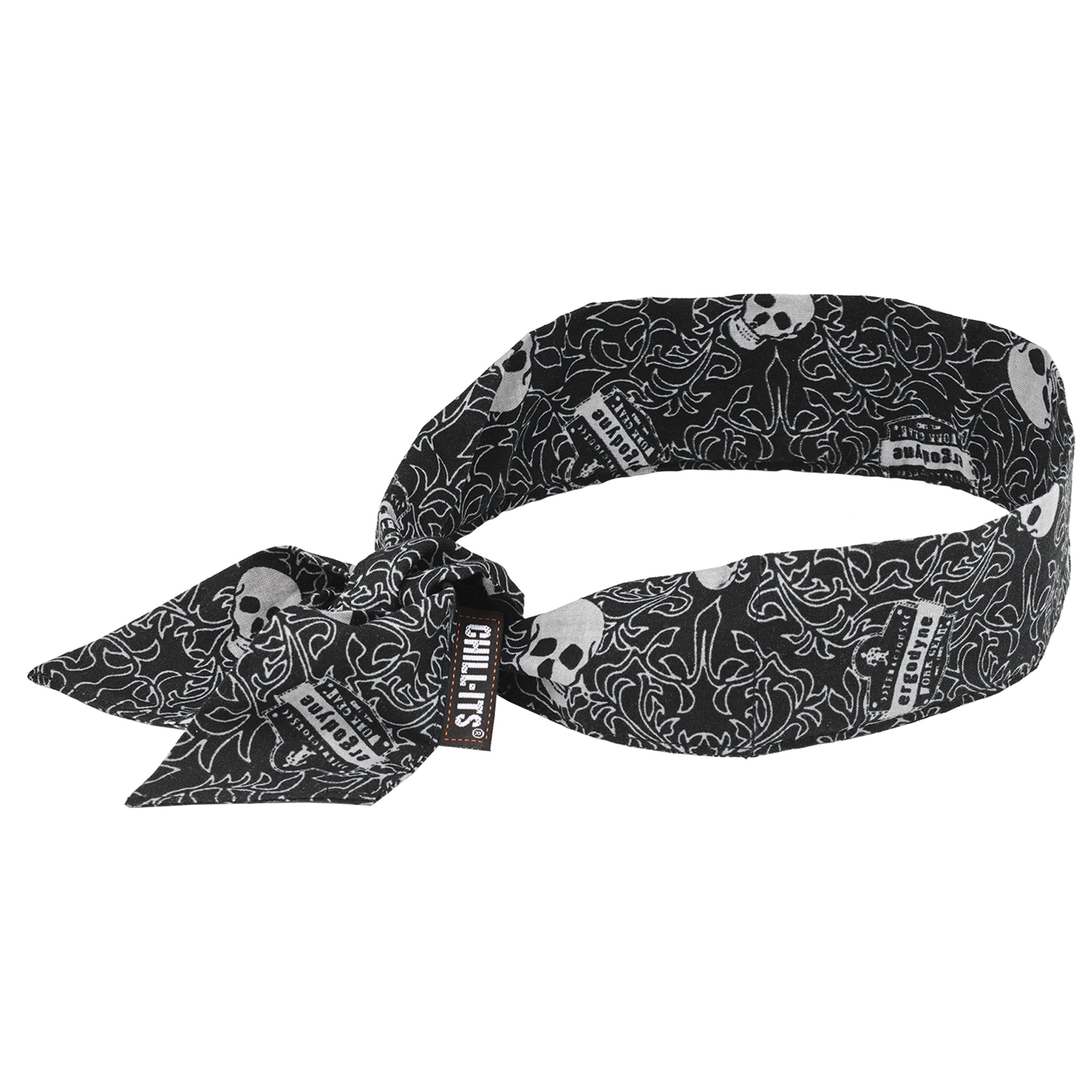 Ergodyne Chill-Its 6700 Evaporative Cooling Bandana Headband - Polymers, Tie Closure