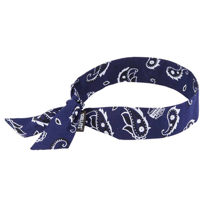 Ergodyne Chill-Its 6700 Evaporative Cooling Bandana Headband - Polymers, Tie Closure