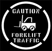 CAUTION FORKLIFT TRAFFIC STENCIL